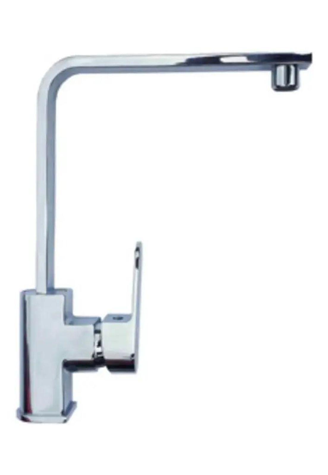 Llave Monomando Lavaplatos Vertical Recto Dusseldorf Taumm Plateado Brillante-2