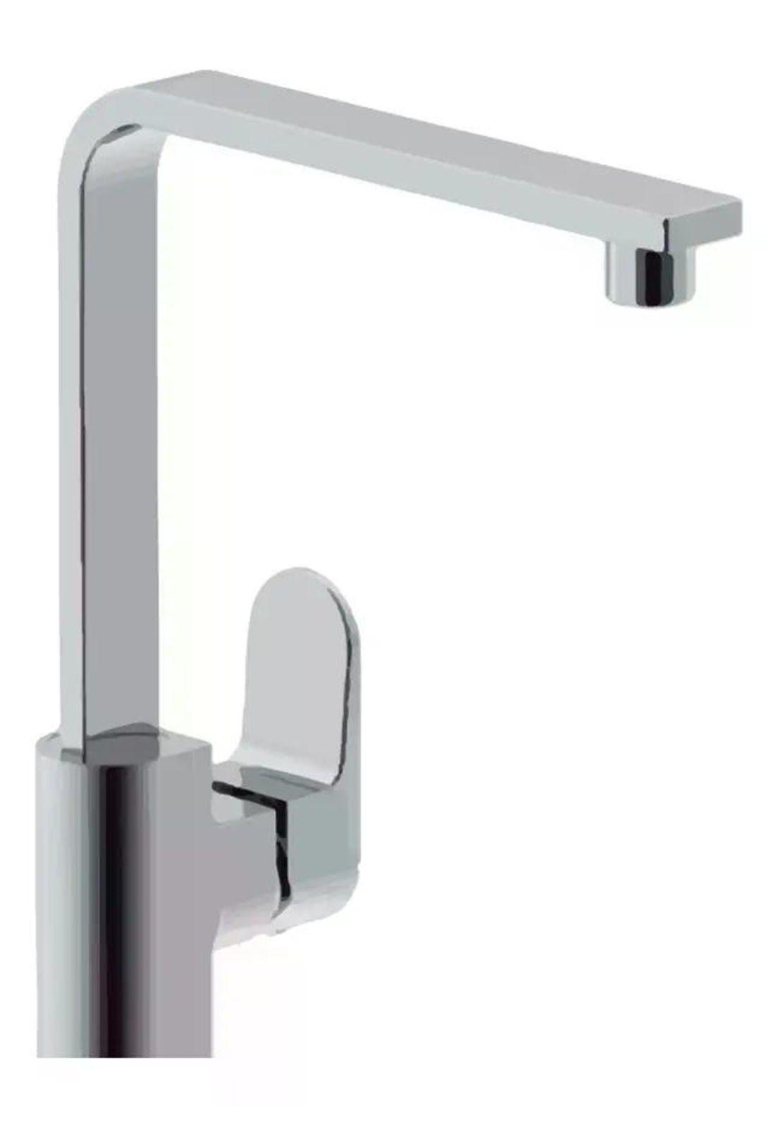 Llave Monomando Lavaplatos Vertical Recto Dusseldorf Taumm Plateado Brillante-3