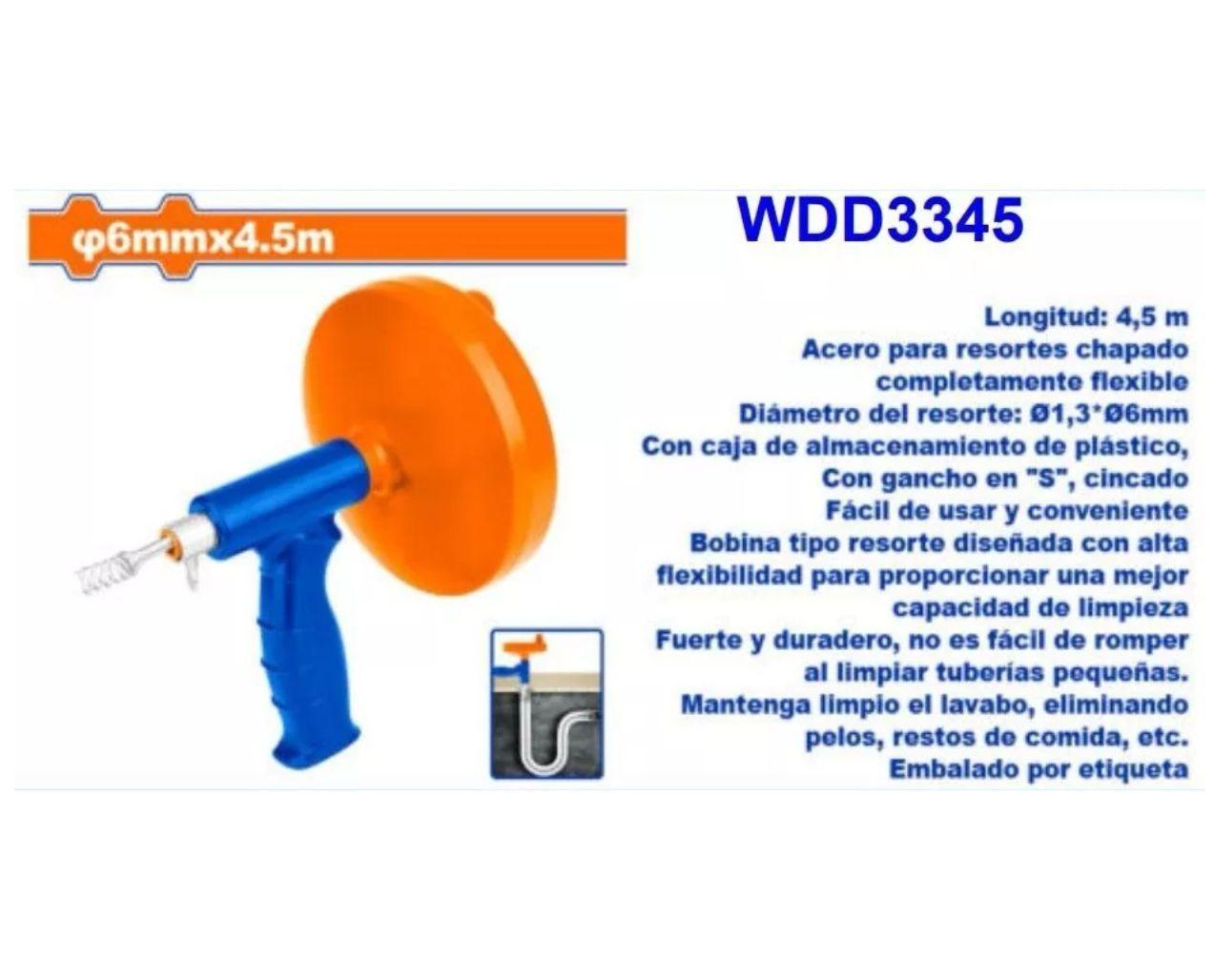 Destapador Para Drenaje Tipo Pistola Wadfow 6mm 4,5m Wdd3345-1