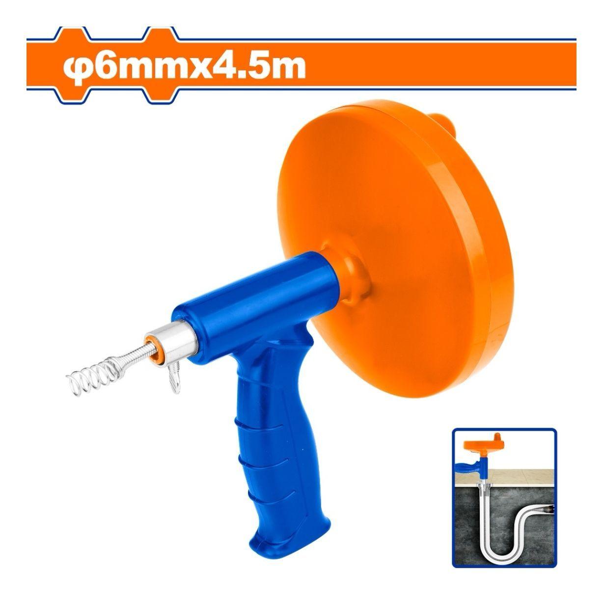 Destapador Para Drenaje Tipo Pistola Wadfow 6mm 4,5m Wdd3345-2
