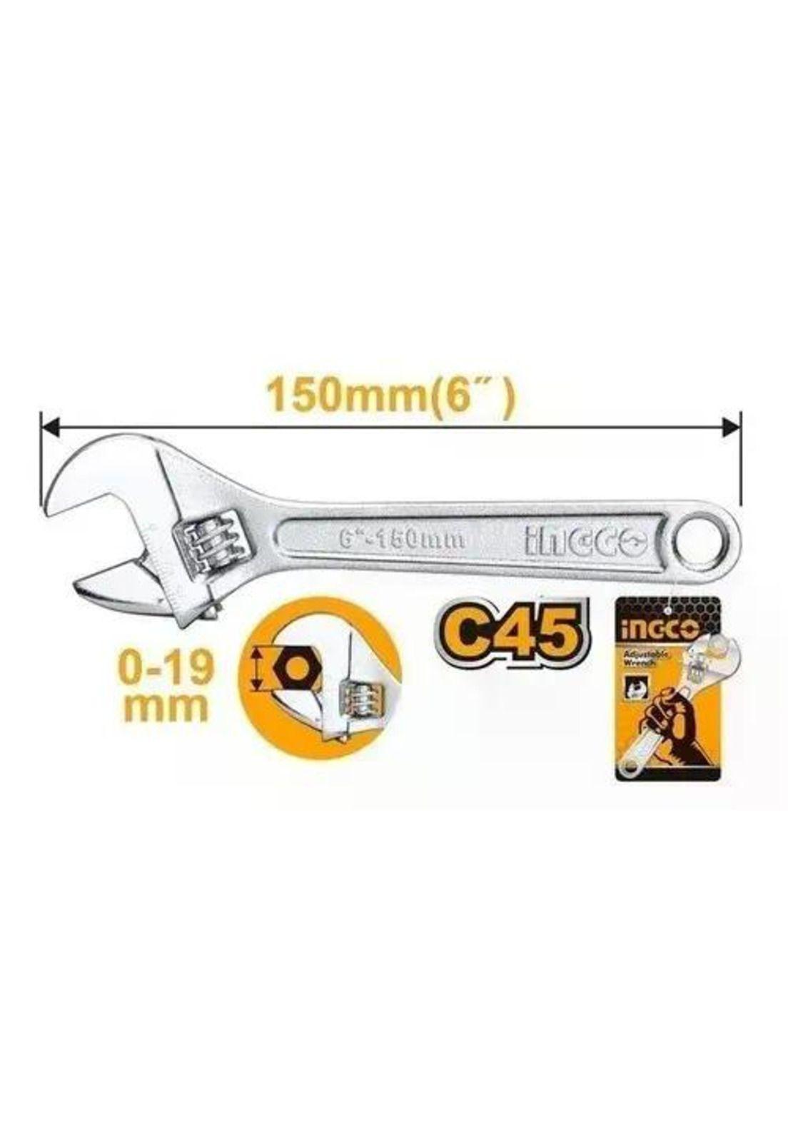 Llave Francesa Ajustable 6puLG Ingco Hadw131062-2