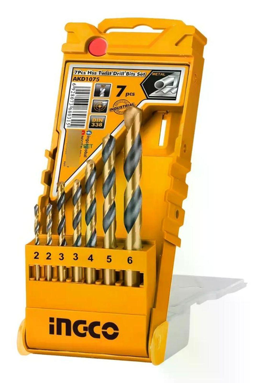 Set 7 Mechas Metal Ingco Akd1075-2