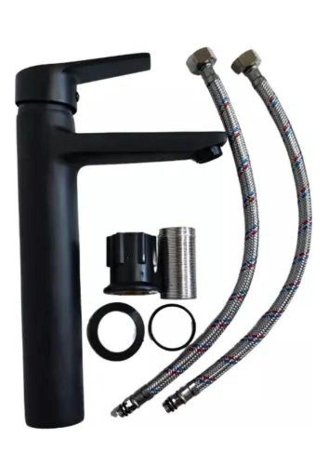 Llave Monomando Lavatorio Alto Notte Taumm Negro Mate-7