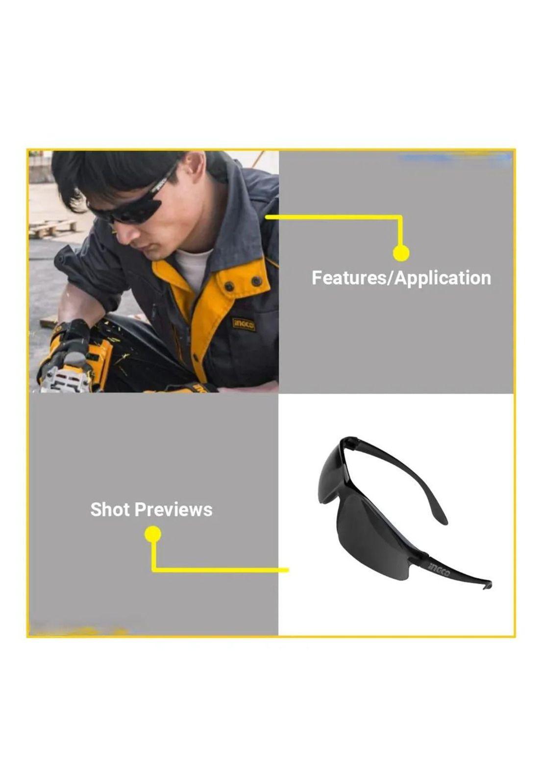 Lentes Gafas Antiparras Oscuras De Seguridad Ingco Hsg07 N/a-6