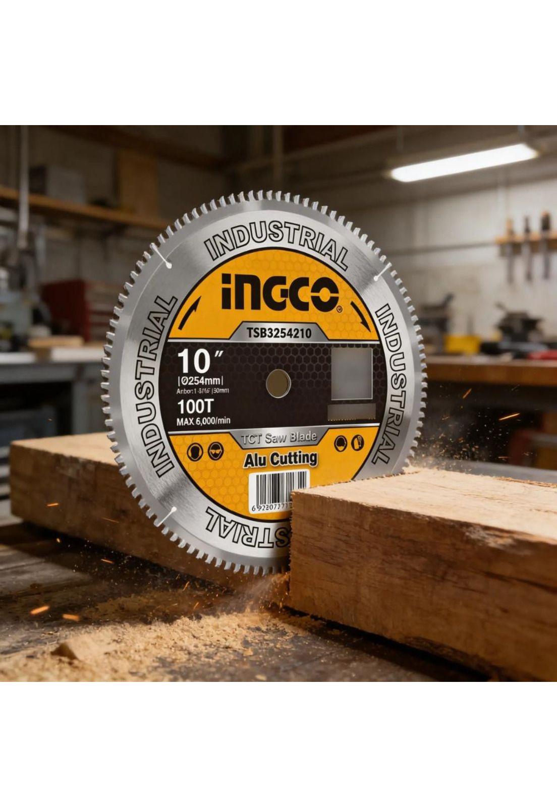 Disco De Sierra Ingleteadora Industrial Ingco 100t 10 Pulgad Plata-0