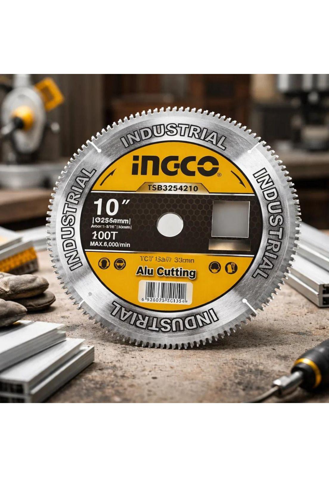 Disco De Sierra Ingleteadora Industrial Ingco 100t 10 Pulgad Plata-2