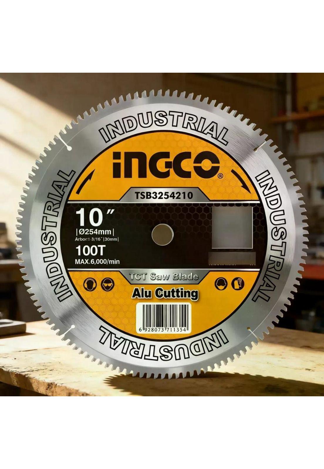 Disco De Sierra Ingleteadora Industrial Ingco 100t 10 Pulgad Plata-3