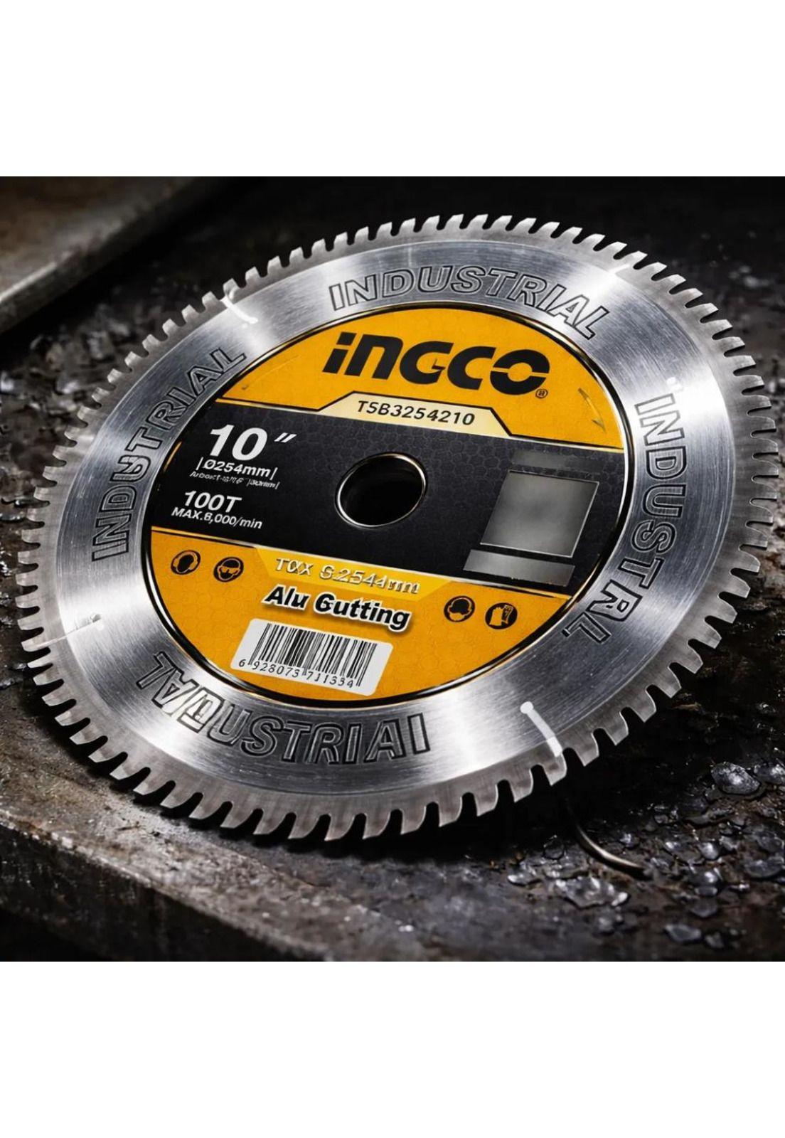 Disco De Sierra Ingleteadora Industrial Ingco 100t 10 Pulgad Plata-4