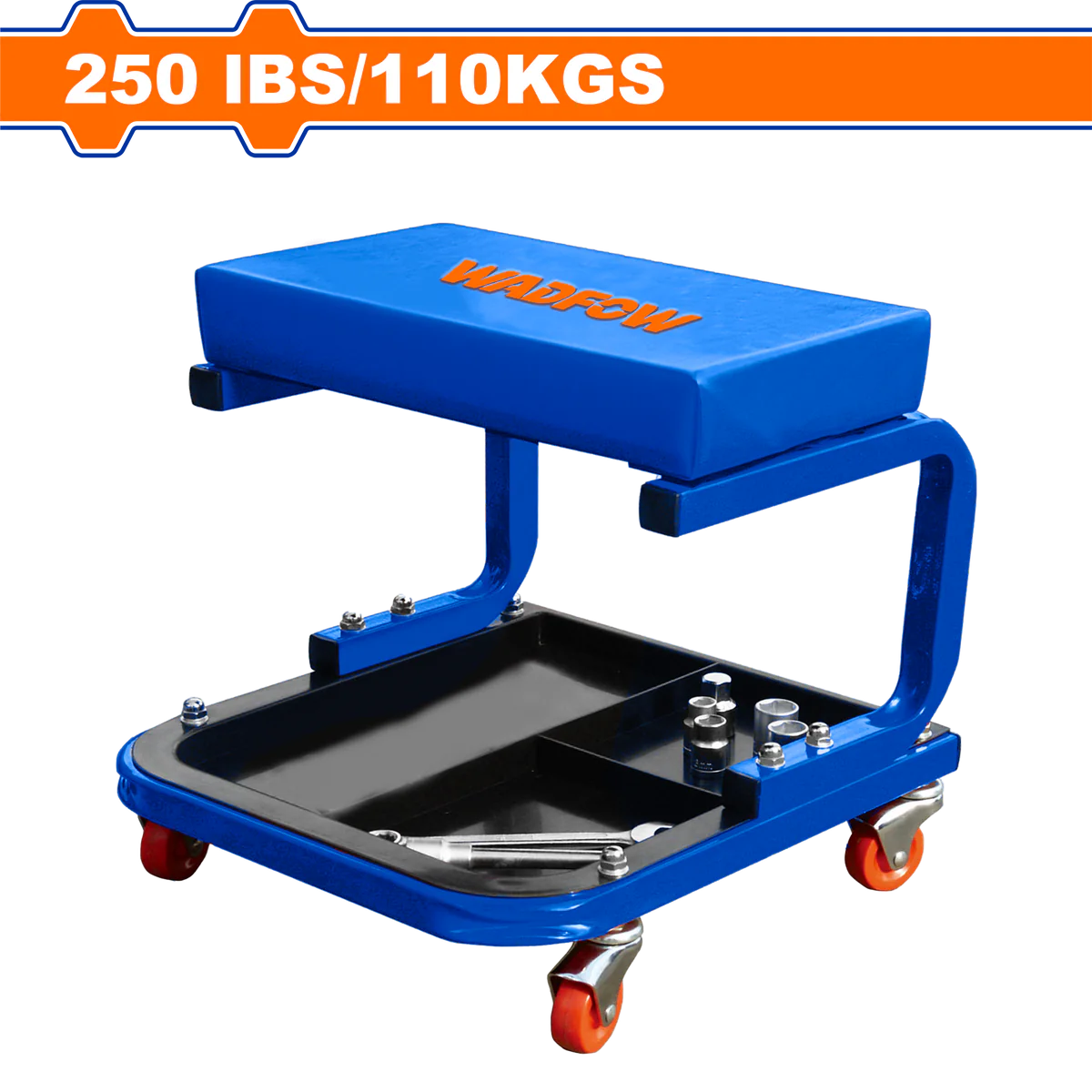 Asiento Rodante Cuadrado Con Ruedas Wadfow 110kg Wnc1501-2