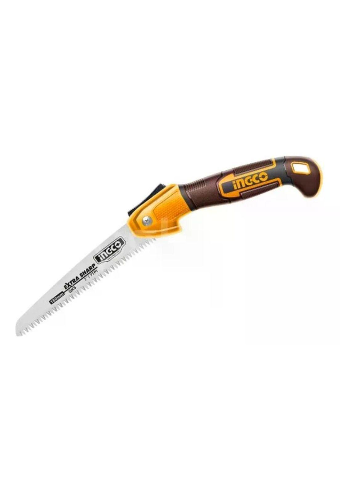 Serrucho Plegable Multiuso De Poda 180mm 7p Ingco Hfsw1806-2
