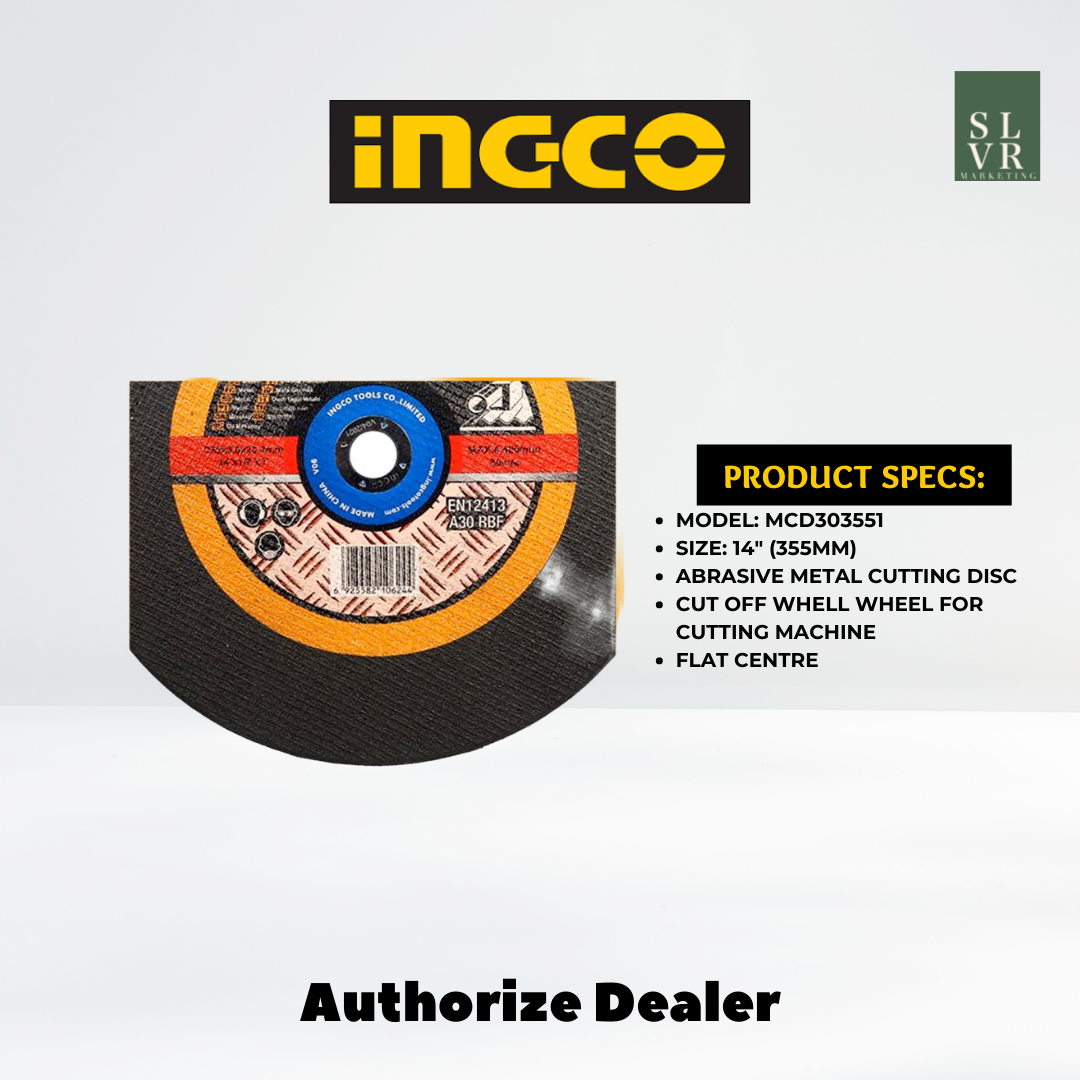 Disco Corte Metal 14 355mm Tronzadora Ingco Mcd303551 Negro-2