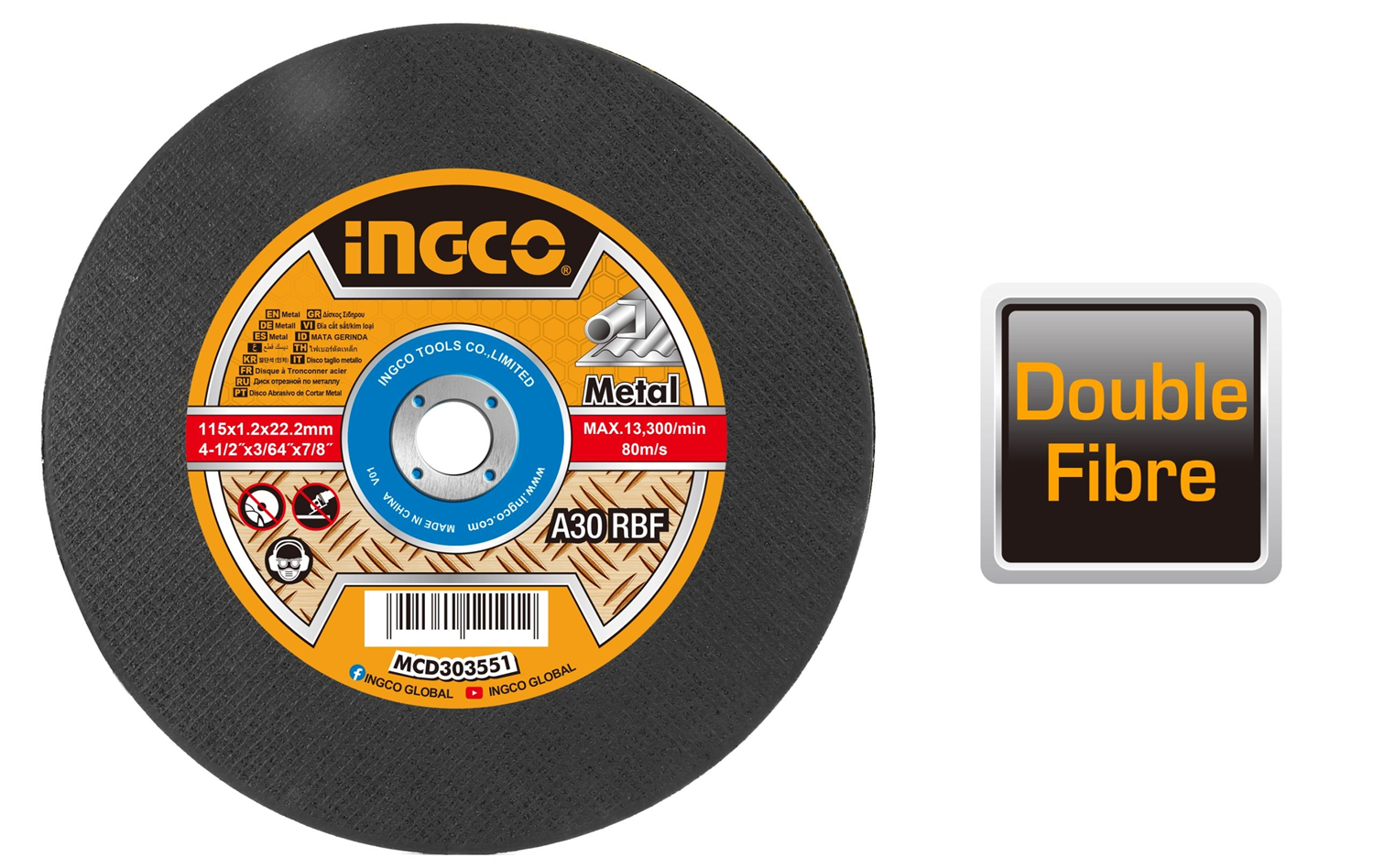 Disco Corte Metal 14 355mm Tronzadora Ingco Mcd303551 Negro-3