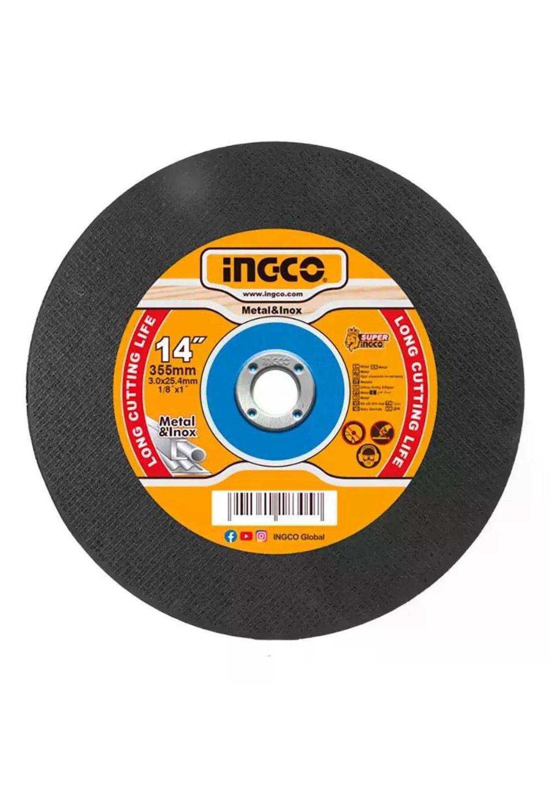 Disco Corte Metal 14 355mm Tronzadora Ingco Mcd303551 Color Negro-3