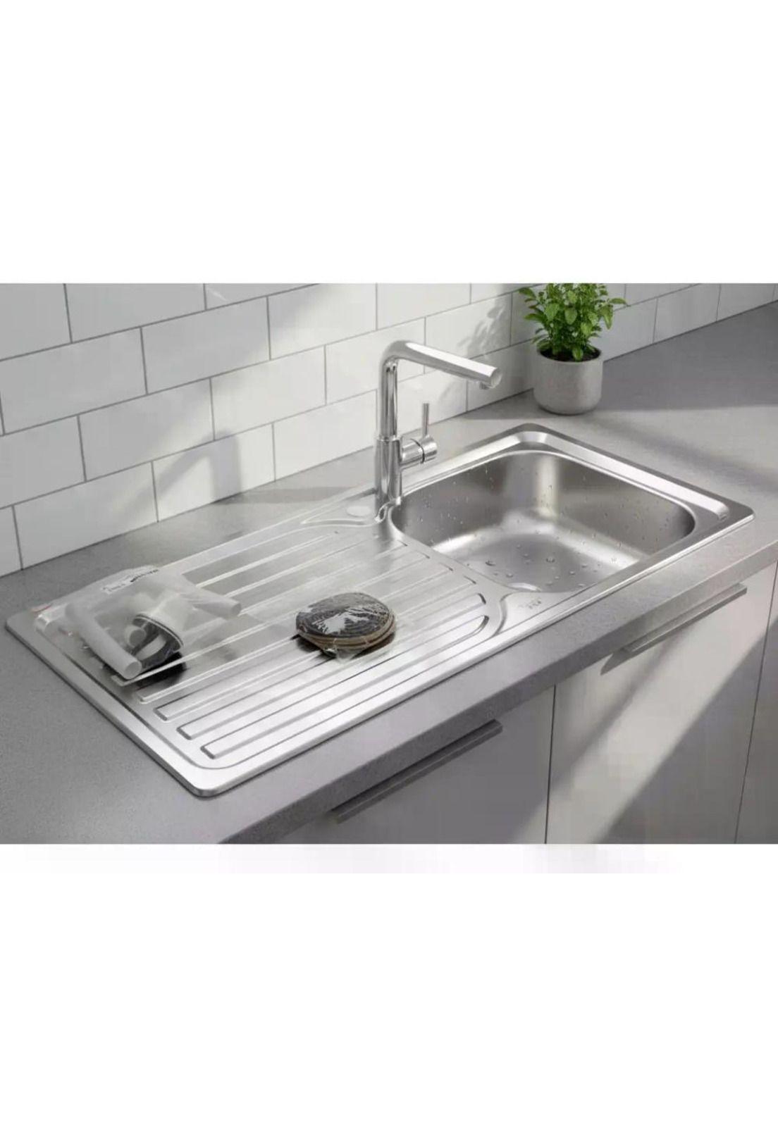 Lavaplatos Empotrable 100x44 Cm Eco P Monomando Izquie Taumm Gris-1