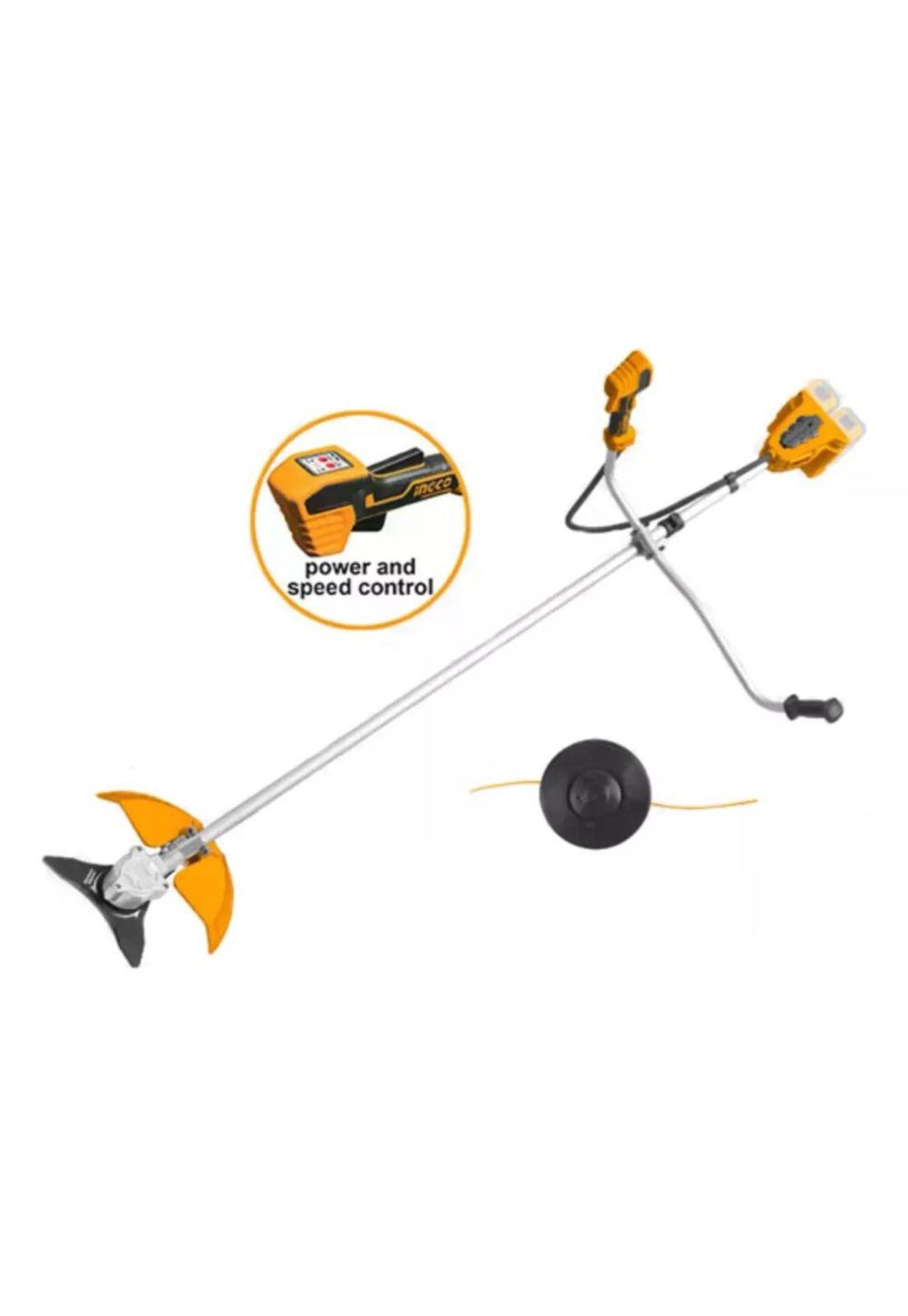 Desbrozadora Desmalezad 40v Industria Ingco +acc Cstli202522 Naranjo/gris-3