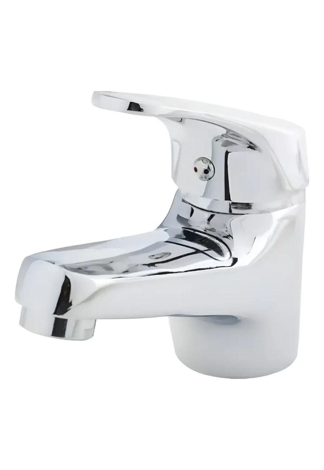 Llave Monomando Lavamanos Baño Domenica - Taumm Blanco Cromado-0