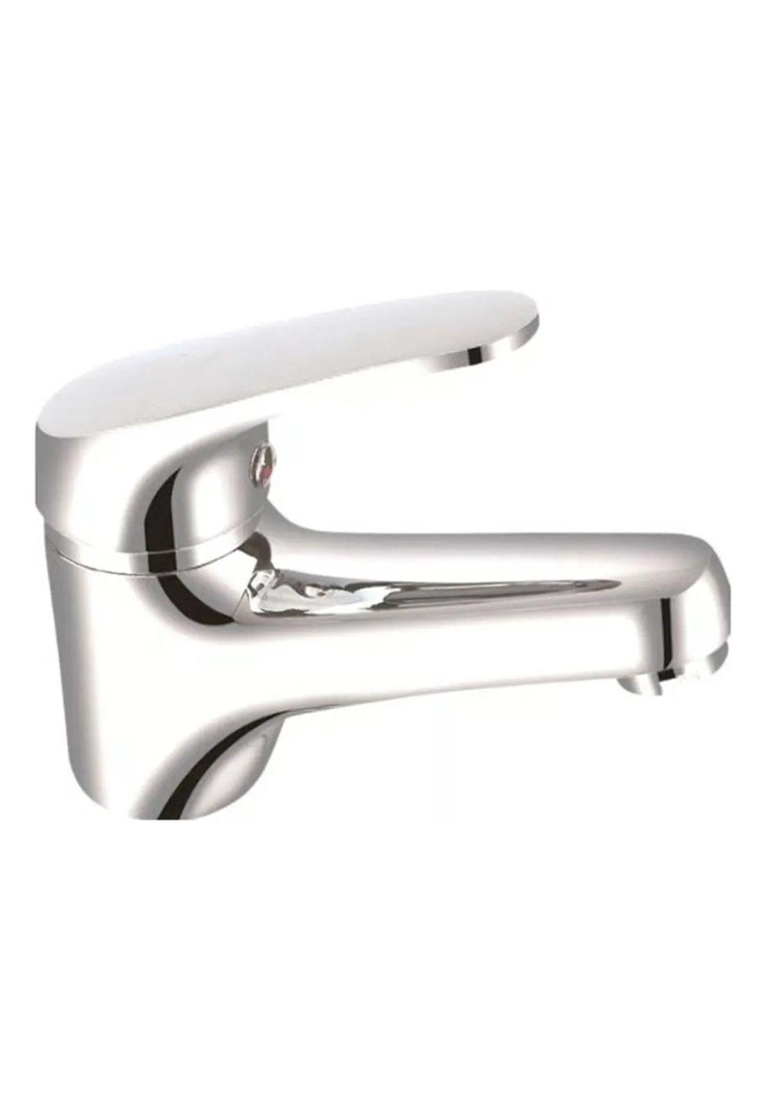 Llave Monomando Lavamanos Baño Domenica - Taumm Blanco Cromado-1