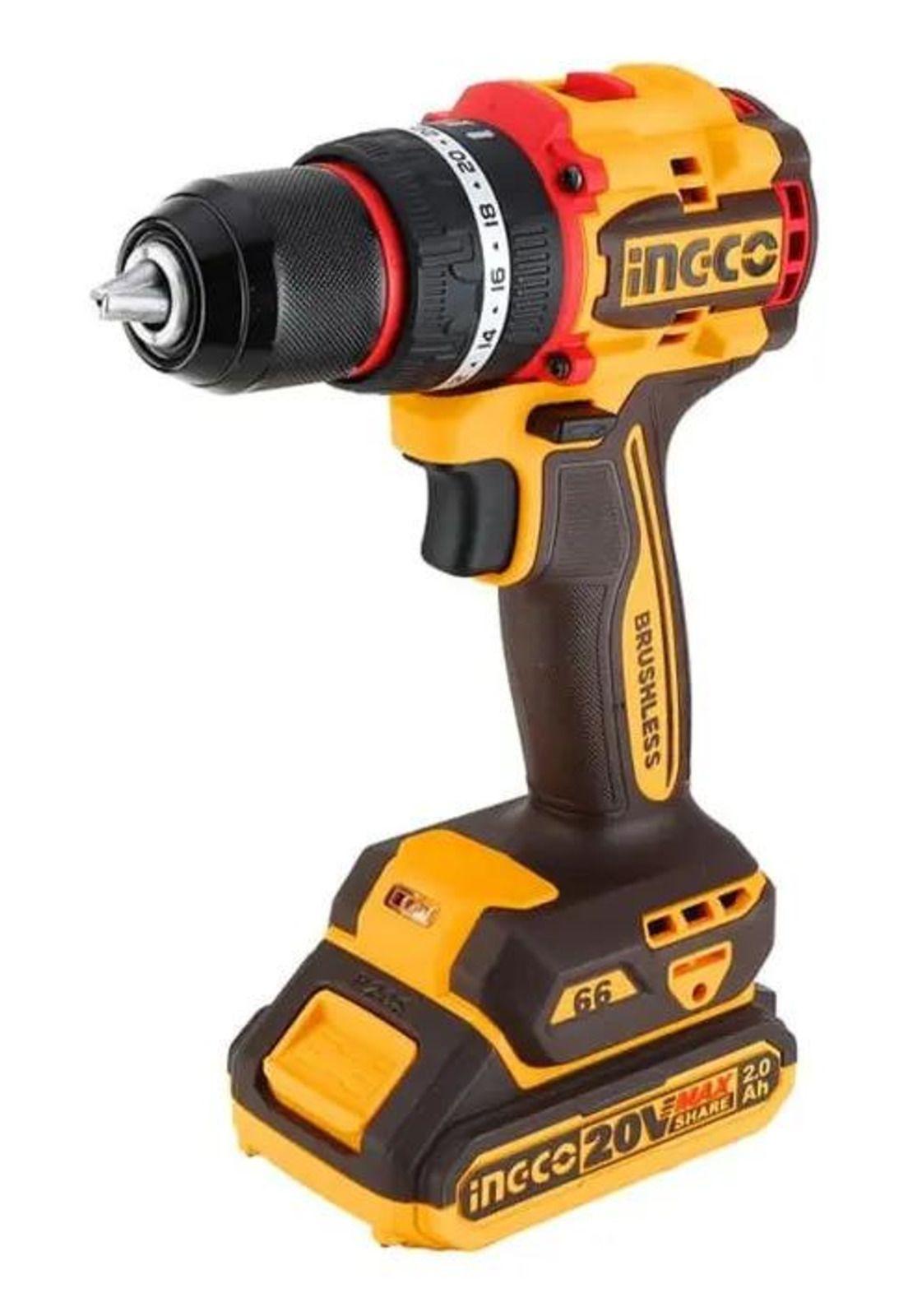 Taladro Atornillador Percutor 13mm Ingco Cidli206681 Color Amarillo 50hz/60hz-2