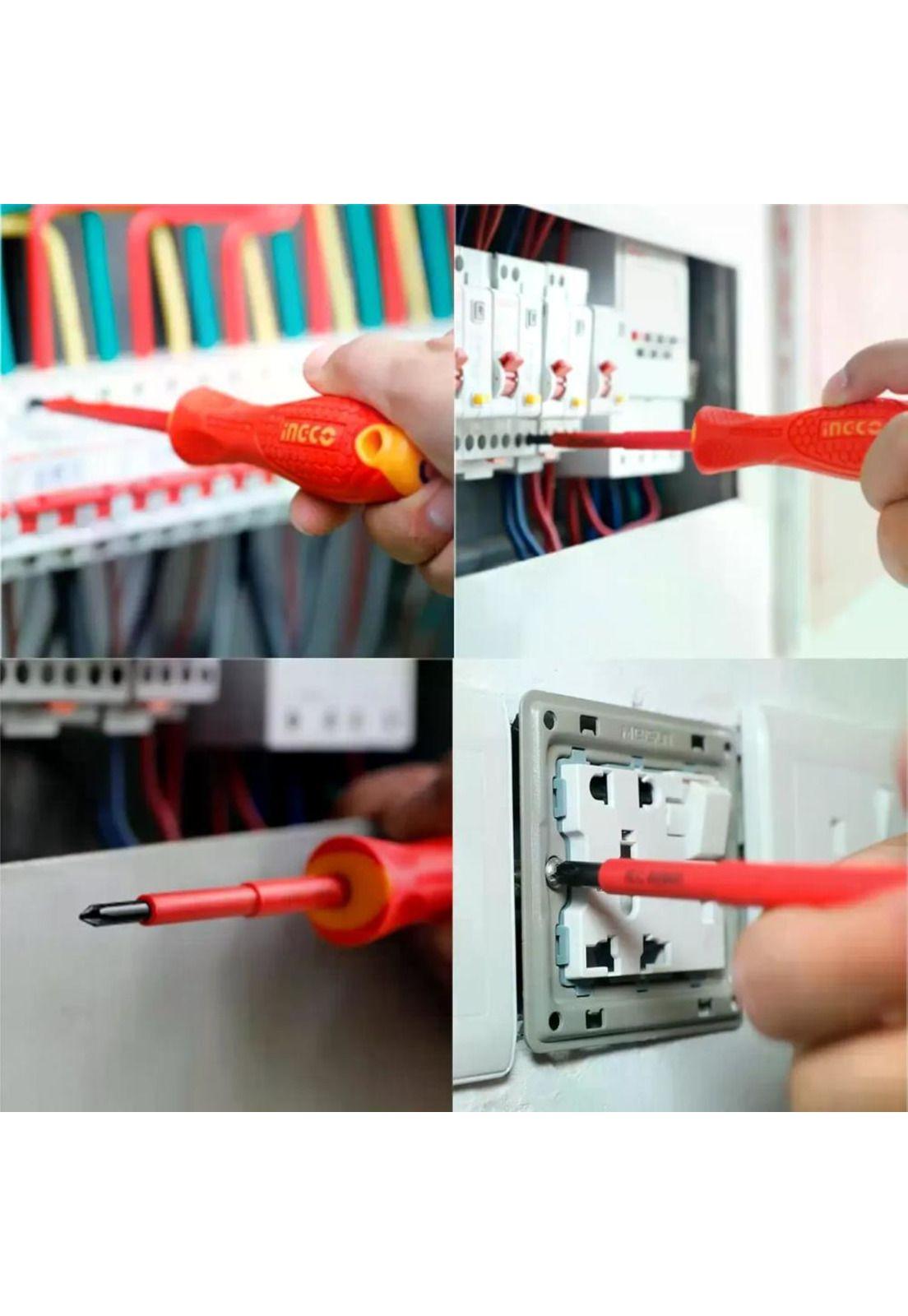 Set Destornilladores Electricos Aislado 6pcs Ingco Hkisd0608-7