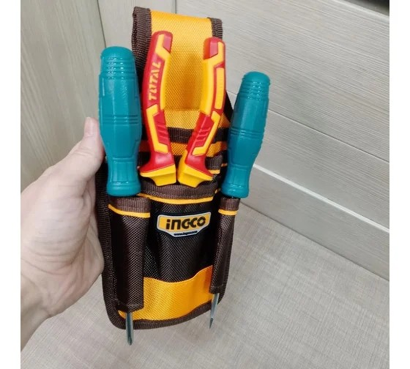 Cinturon Coleto Porta Herramientas Ingco 5 Bolsil Htbp040128-4