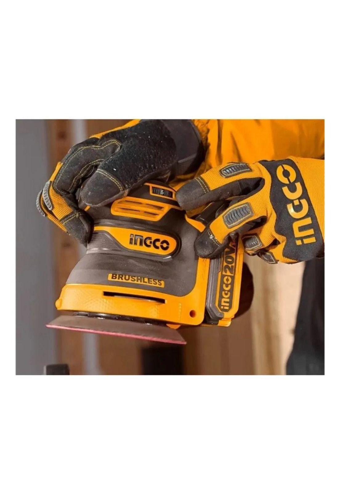 Lijadora Roto Orbital Inal Bl 20v 125mm Vel Variable Ingco Amarillo-3