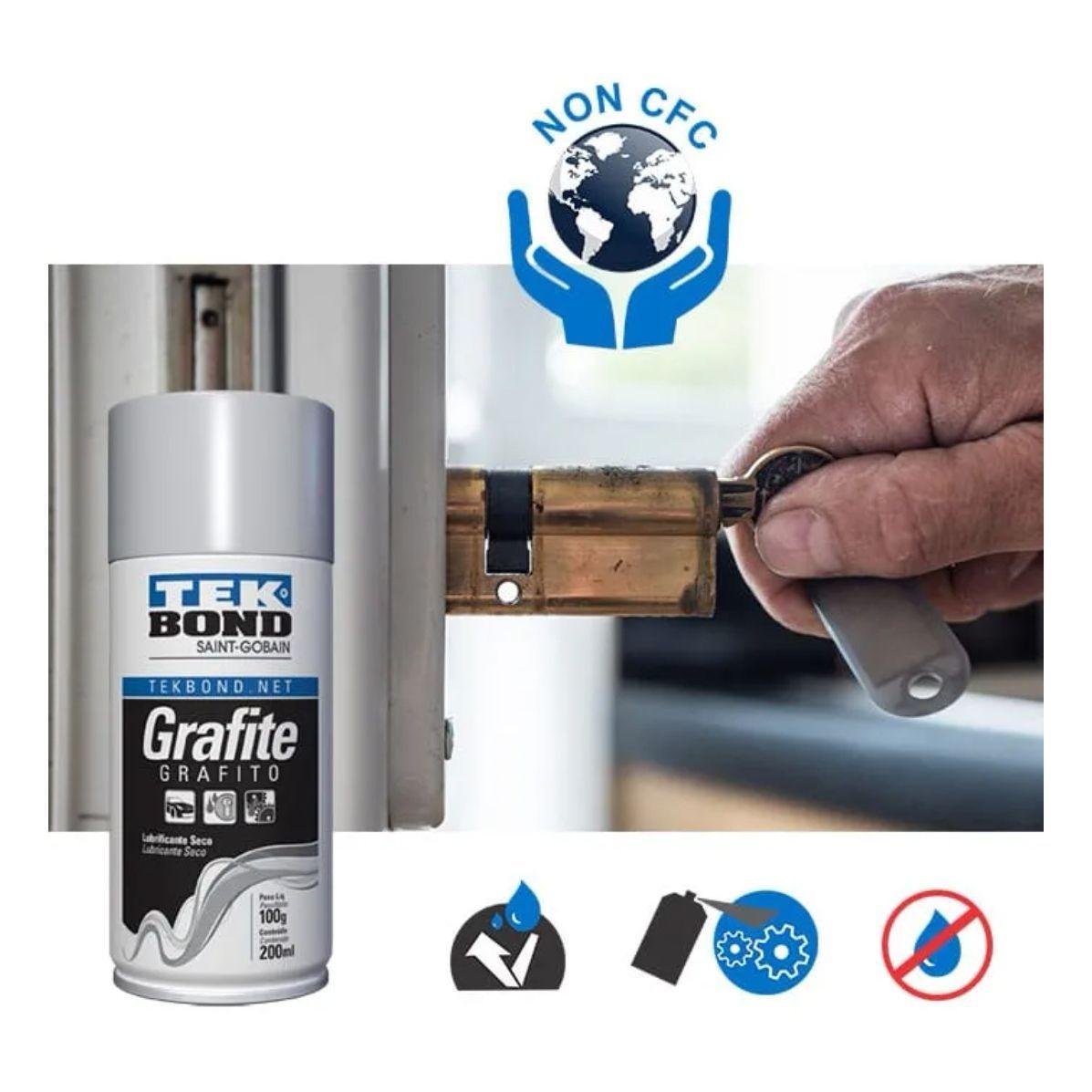 Lubricante De Grafito En Spray 200 Ml 100 Gr Lubricante Seco-4