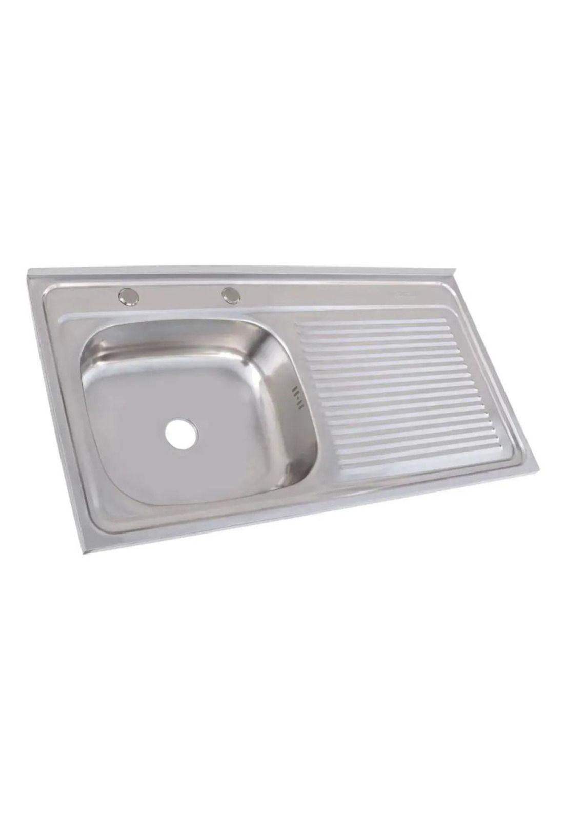 Lavaplatos Lava Vajilla Sobreponer 100x50 Taumm Derecho Gris Gris-1