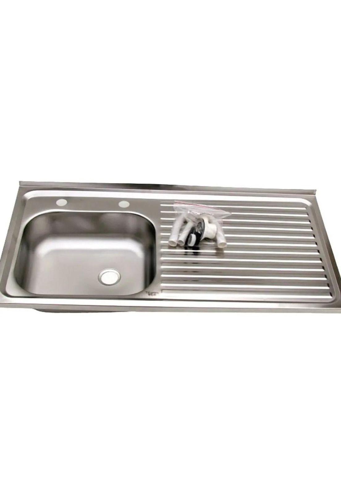Lavaplatos Lava Vajilla Sobreponer 100x50 Taumm Derecho Gris Gris-2