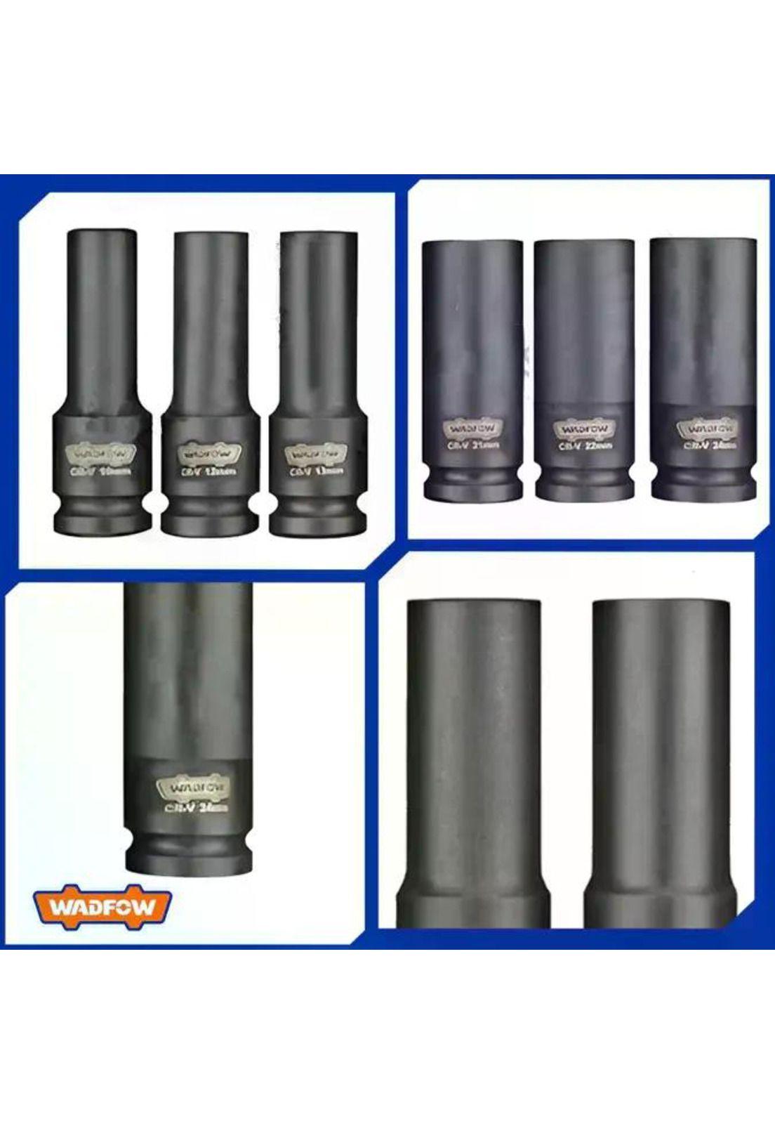 Set Dados De Impacto Largos 10 Pz 1/2 Pulgada Wadfow Wms2d02 Negro-6