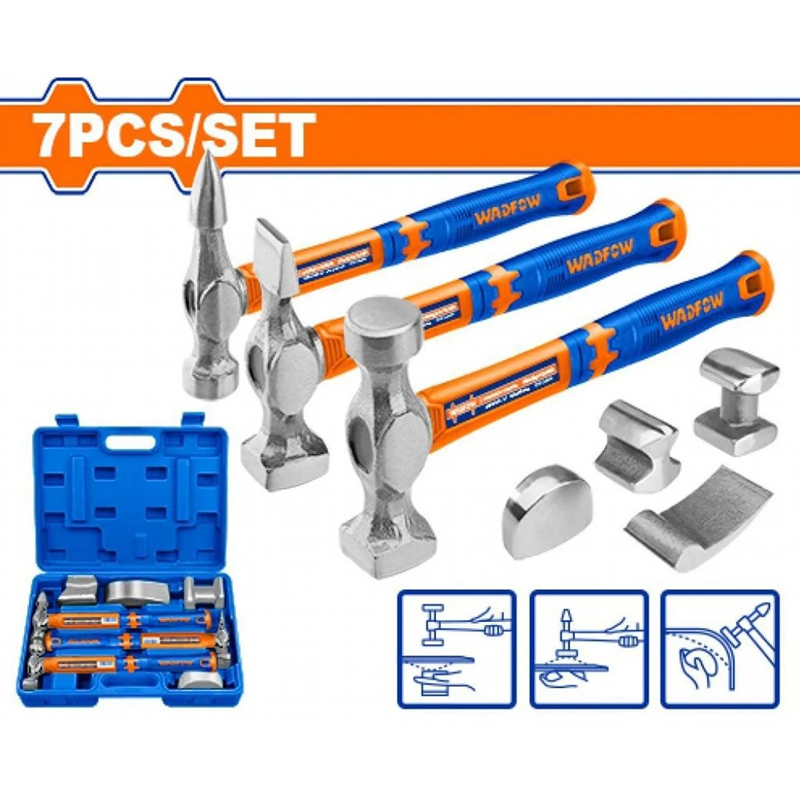 Set Juego De Martillos Para Carroceria 7 Pzs Wadfow Whz1d07-2