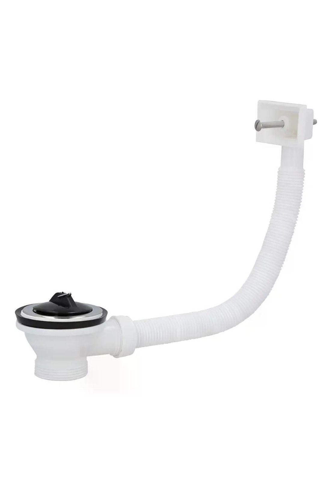 Desague Plastico Lavaplatos 1 1/2 Con Tubo Rebalse Taumm Blanco-0