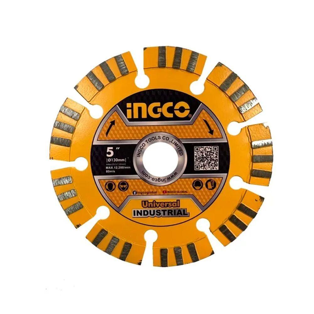 Disco Diamantado Segmentado 130x20mm 5 Pulga Ingco Dmd011301-1
