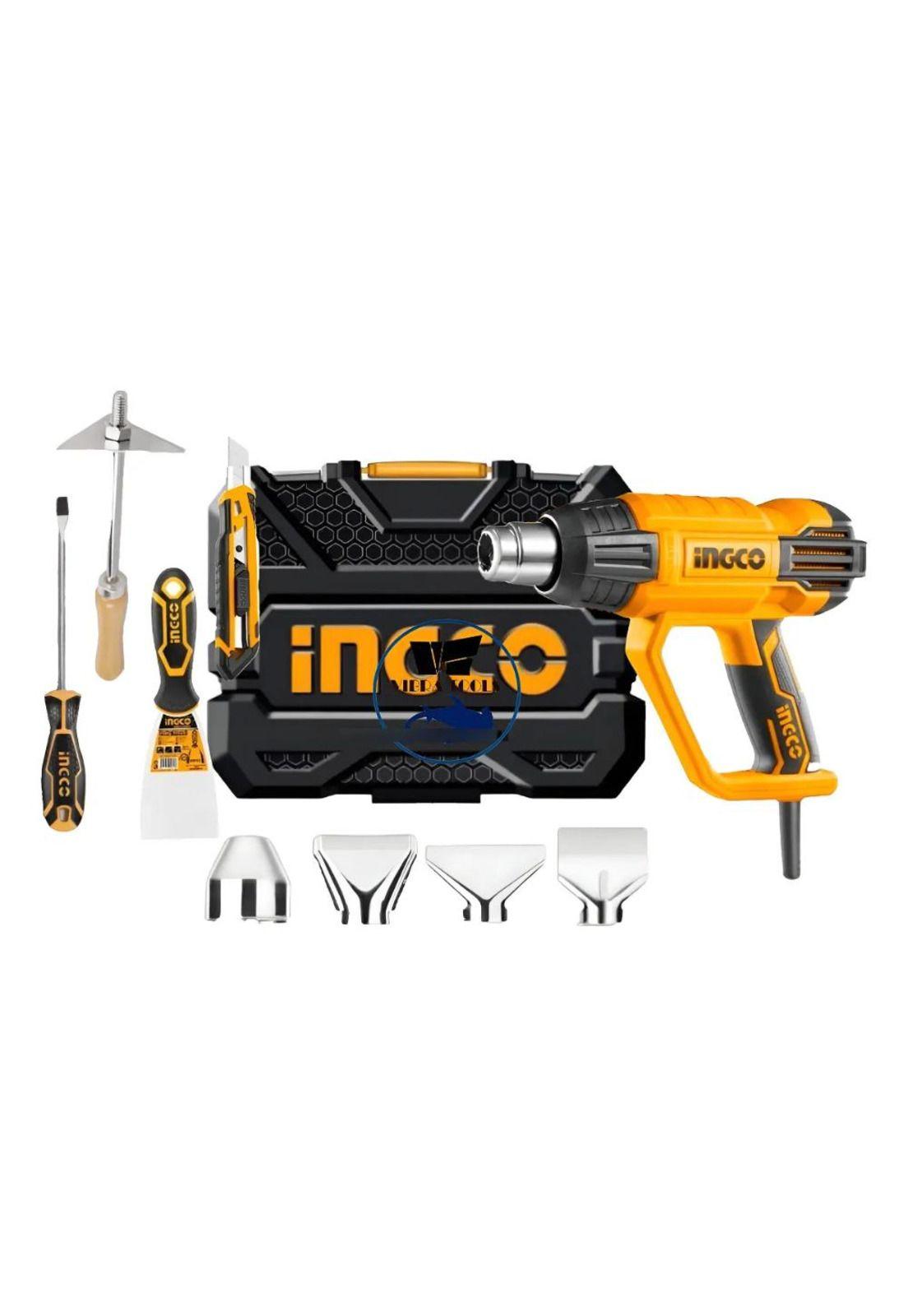 Pistola De Calor Digital 2000 Watts - 3 Niveles- Ingco Amarillo-0