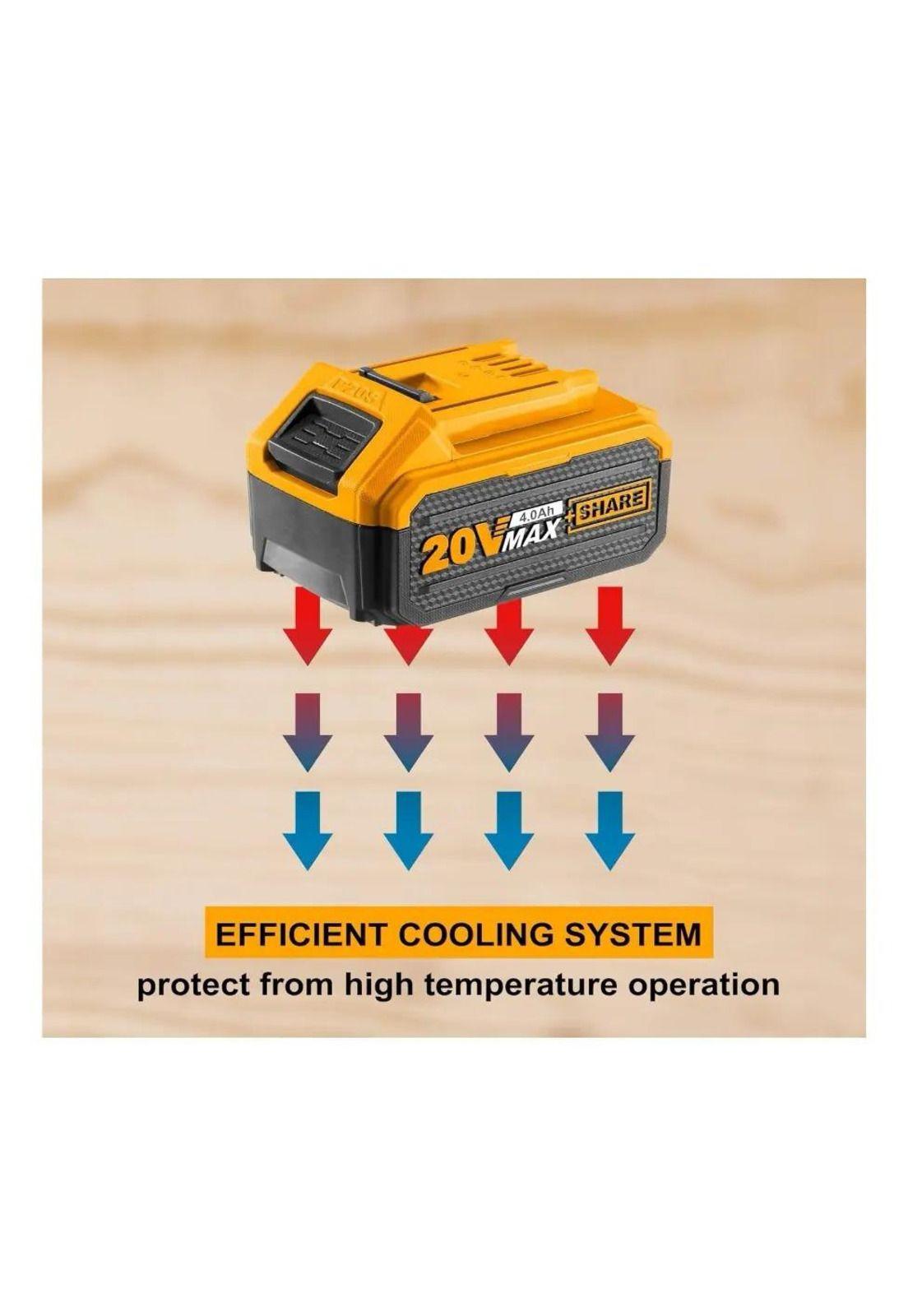 Batería De Litio 20v 4ah Para Herramientas Ingco P20s-4