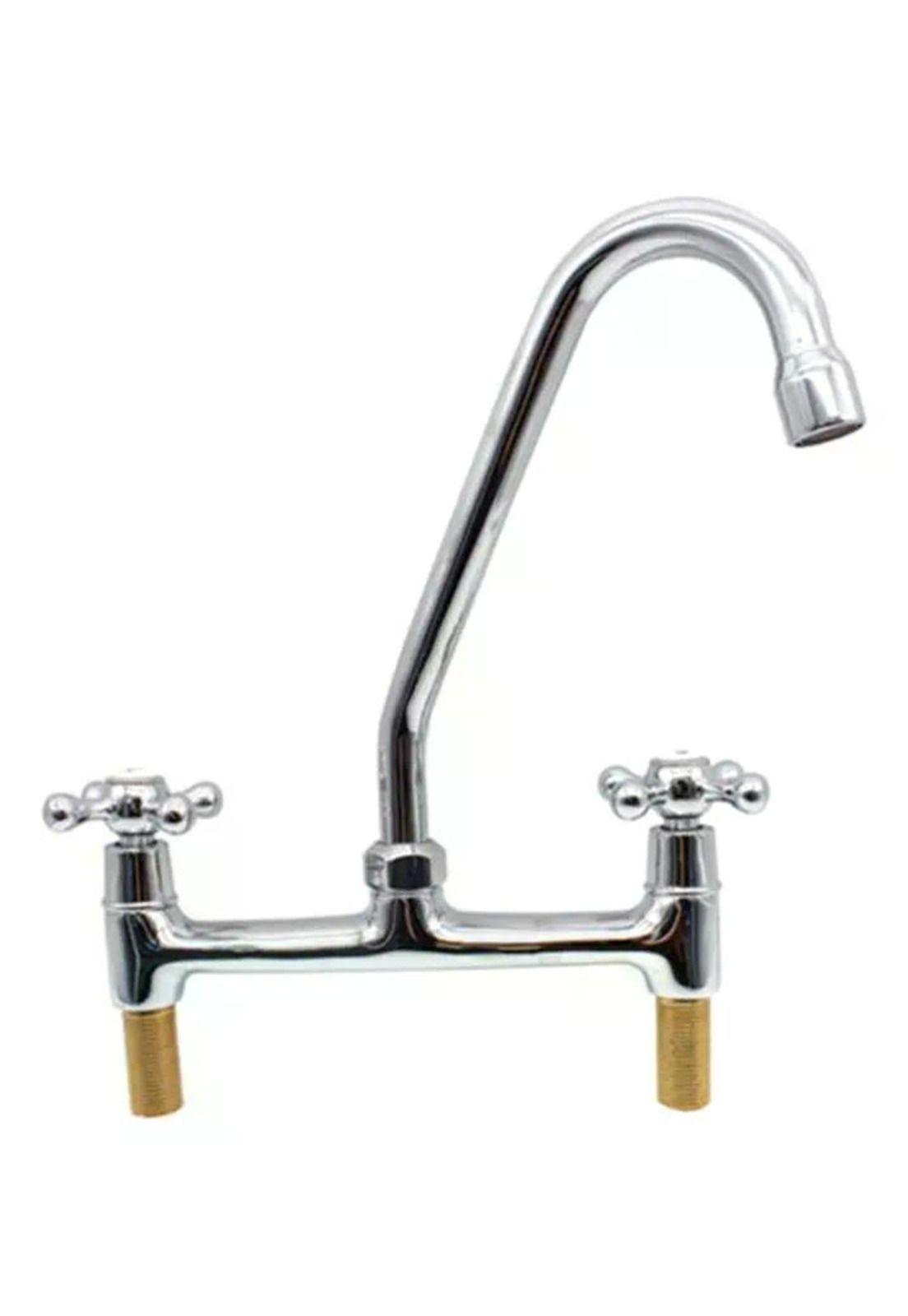Llave Combinación Para Lavaplato Cuerpo Fundido Bonn Taumm Gris Cromado Plateado Brillante-1