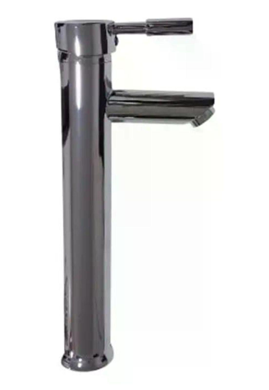 Llave Monomando Lavatorio Alto Modern Taumm Grifo Plateado Brillante-1