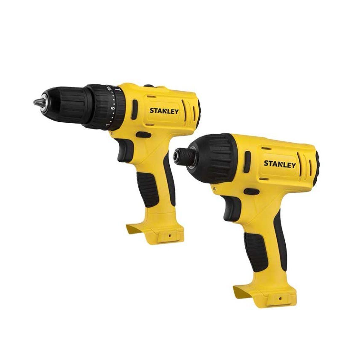 Kit Inalámbrico Stanley Taladro Percutor + Atornillador De Impacto 12v + 2 Baterías + Bolso Transpor-1