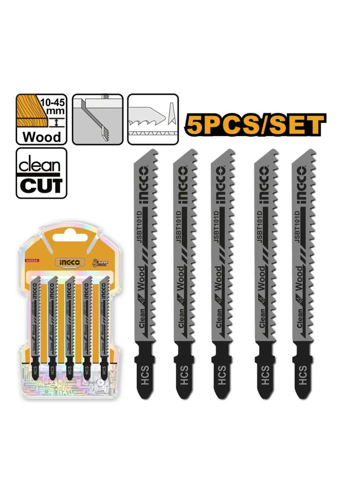 Set Jgo De Hojas Para Sierra Caladora P/ Madera 5 Pcs Ingco-2
