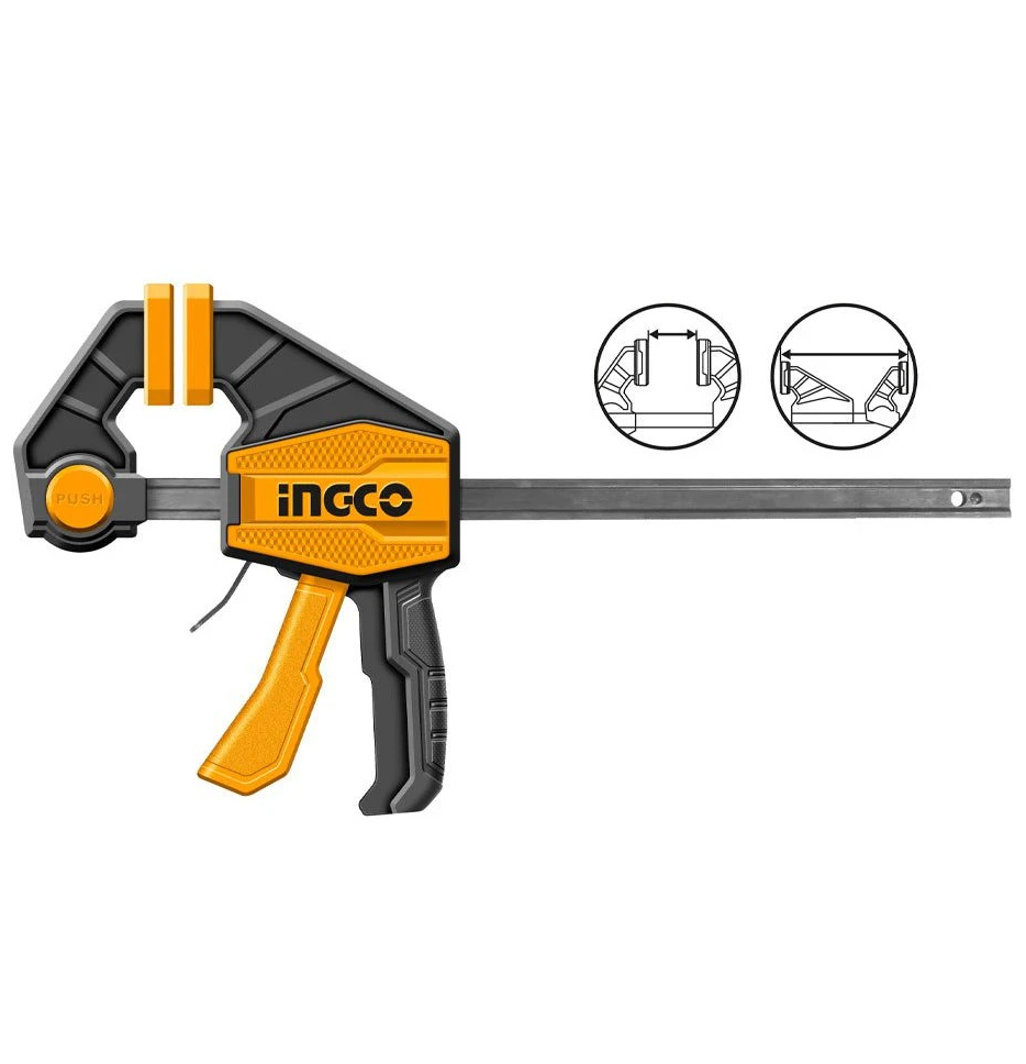 Prensa Sargento Rapida Industrial Ingco 63x450 Mm Hqbc01603-2