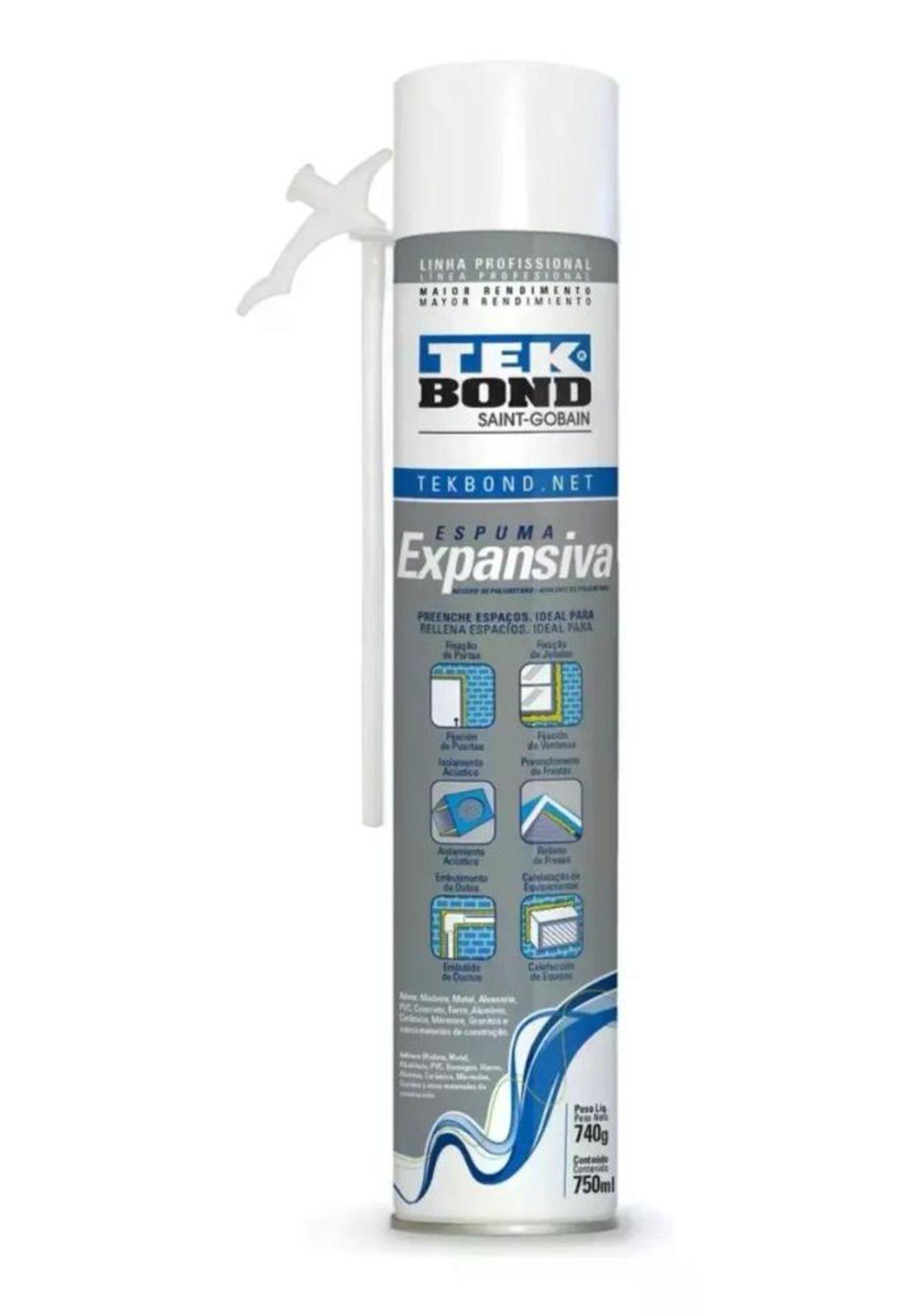 Espuma Expansiva Pu Tekbond 740 G / 750 Ml Uso Profesional-1