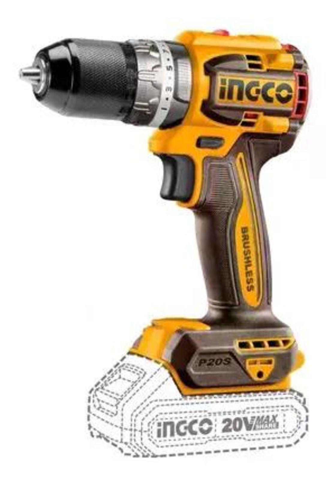 Taladro Atornillador Ingco Brushless +bat+ Carg Cidli20602-7 Naranja/marrón 50 Hz/60 Hz-2