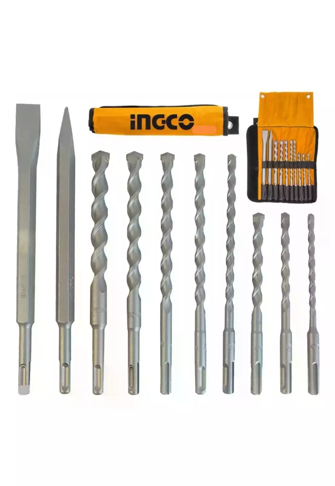 Set De Brocas Y Cinceles Sds Plus 10 Piezas Ingco Akd2101-1