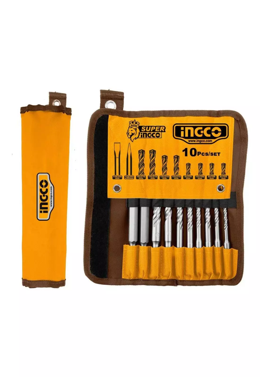 Set De Brocas Y Cinceles Sds Plus 10 Piezas Ingco Akd2101-9