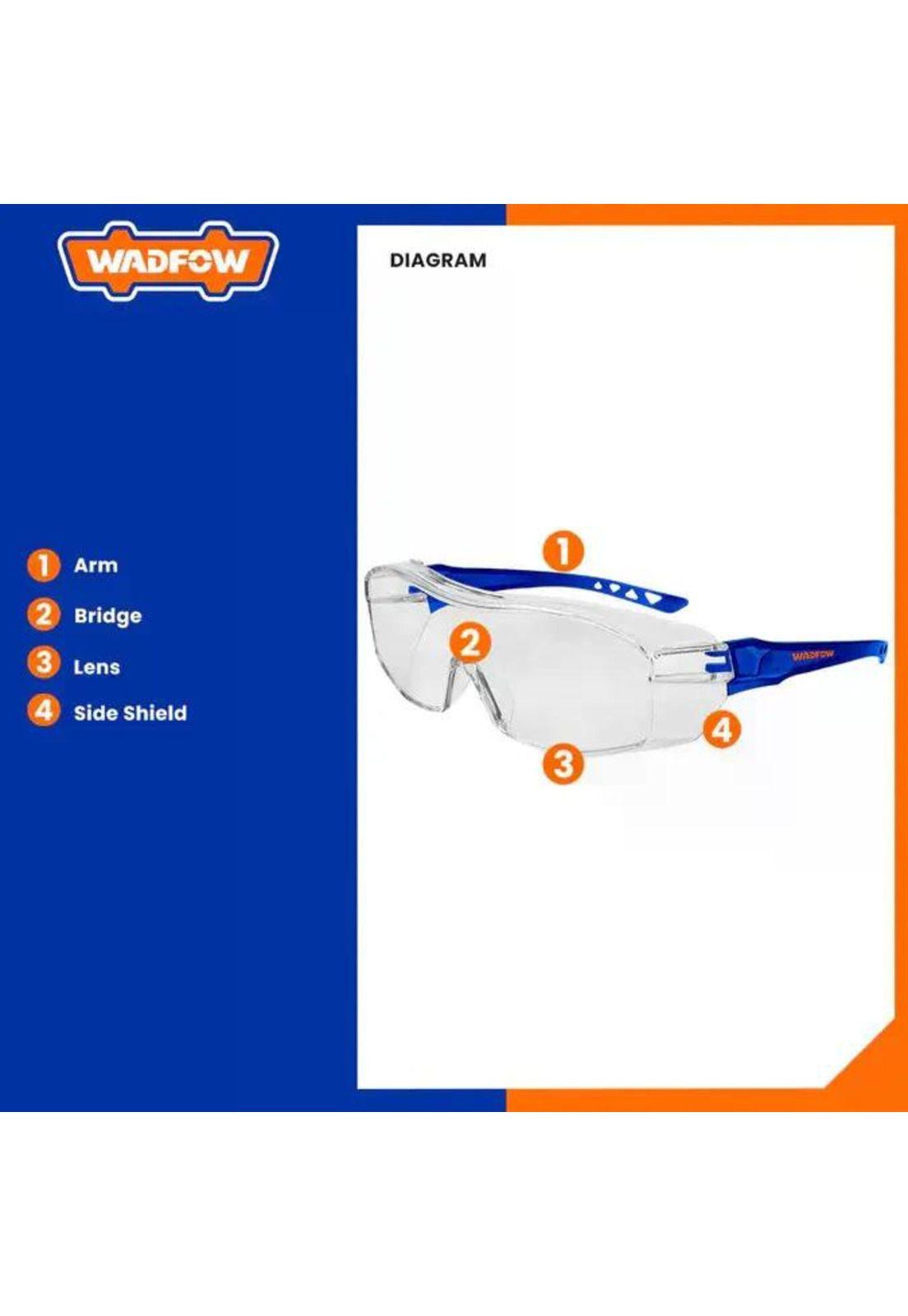 Lentes De Seguridad Transparente Wadfow Full-slice Wsg1803 Transparente-4