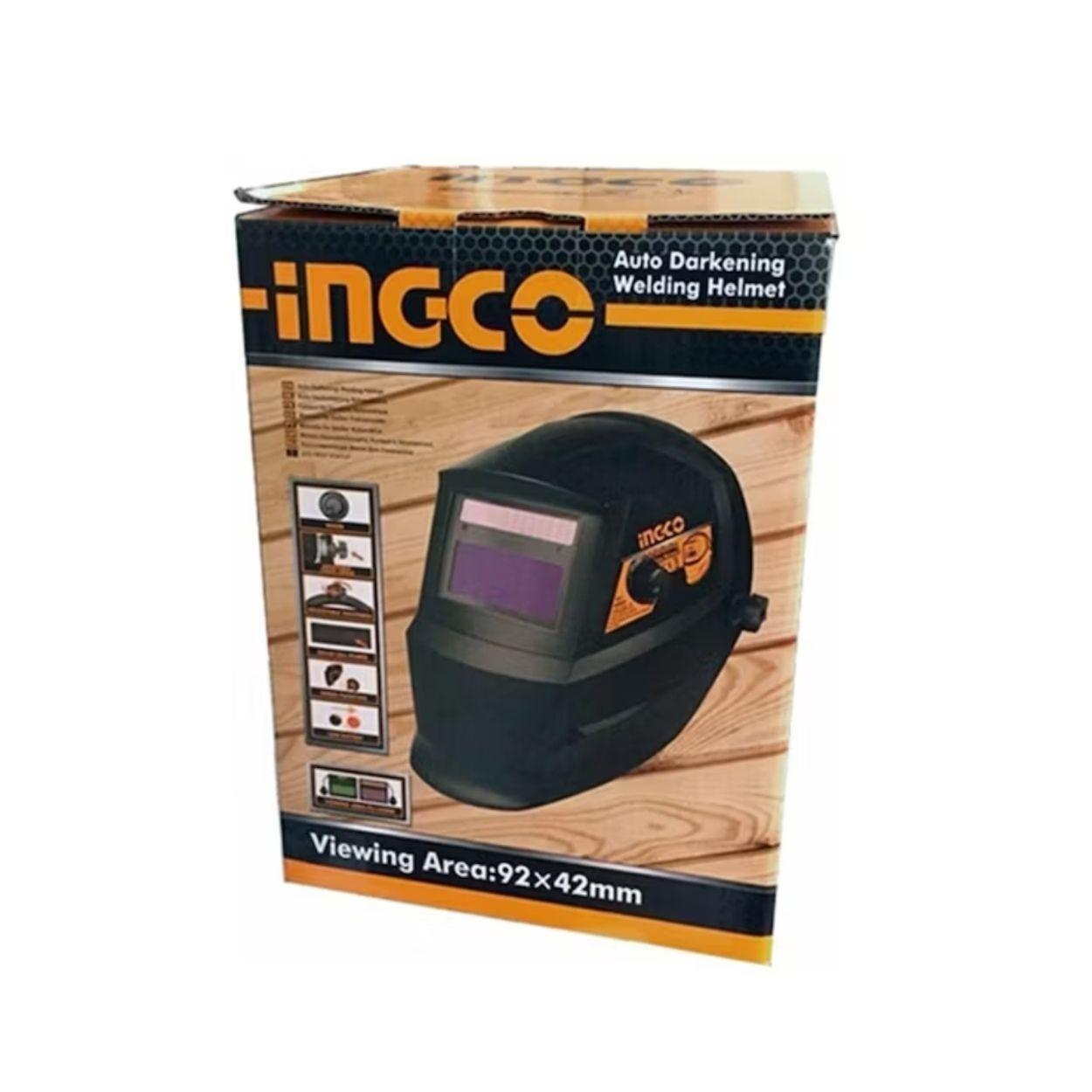 Casco Máscara De Soldar Ingco Fotosensible 92x42 Mm + Micas-6