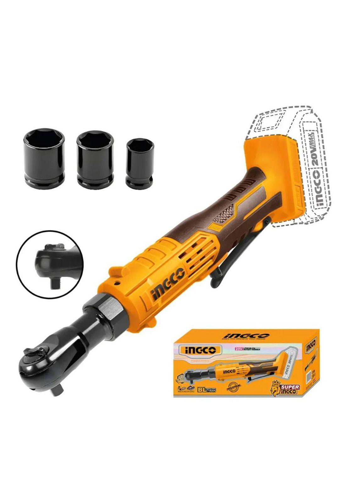 Llave Chicharra Inalambrica Ingco 20v 3/8 65 Nm Cdrli2060151 Marrón Oscuro-0