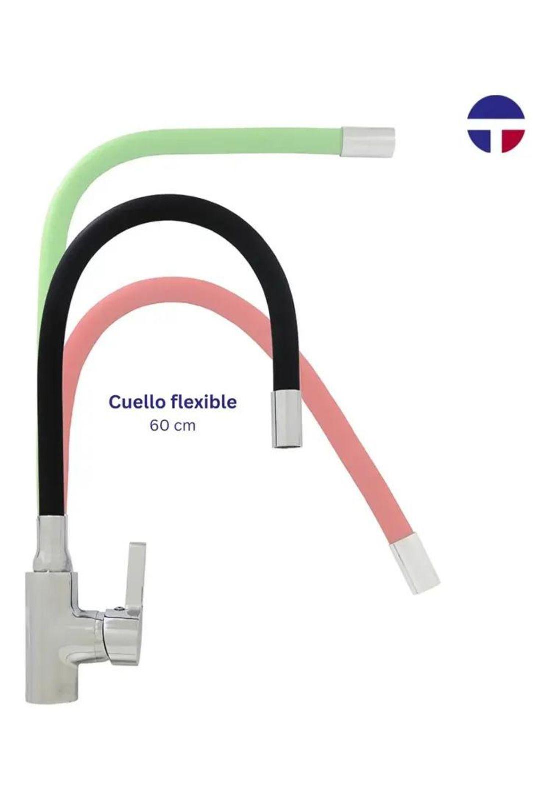 Llave Monomando Lavaplatos Cuello Flexible Taumm Grifo Rojo Brillante-7