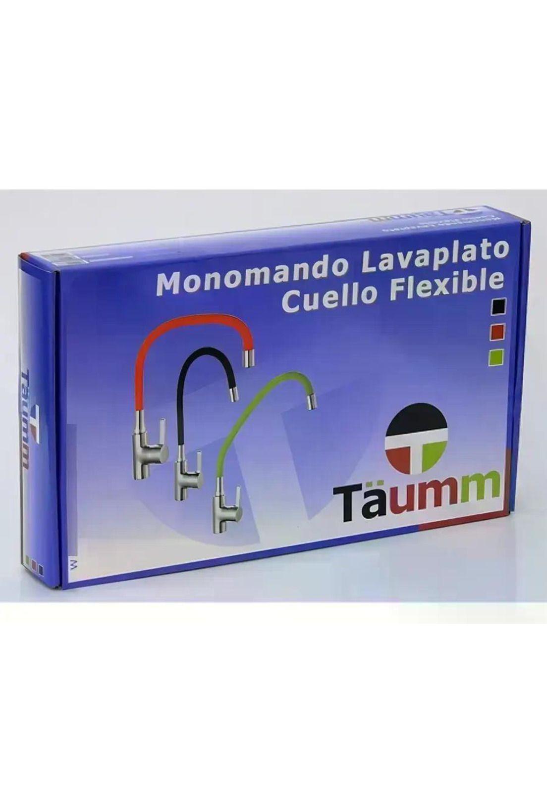 Llave Monomando Lavaplatos Cuello Flexible Taumm Grifo Rojo Brillante-9