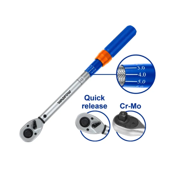 Llave De Torque Torquimetro Dinamometrica 5 25nm 1 4 Wadfow-8