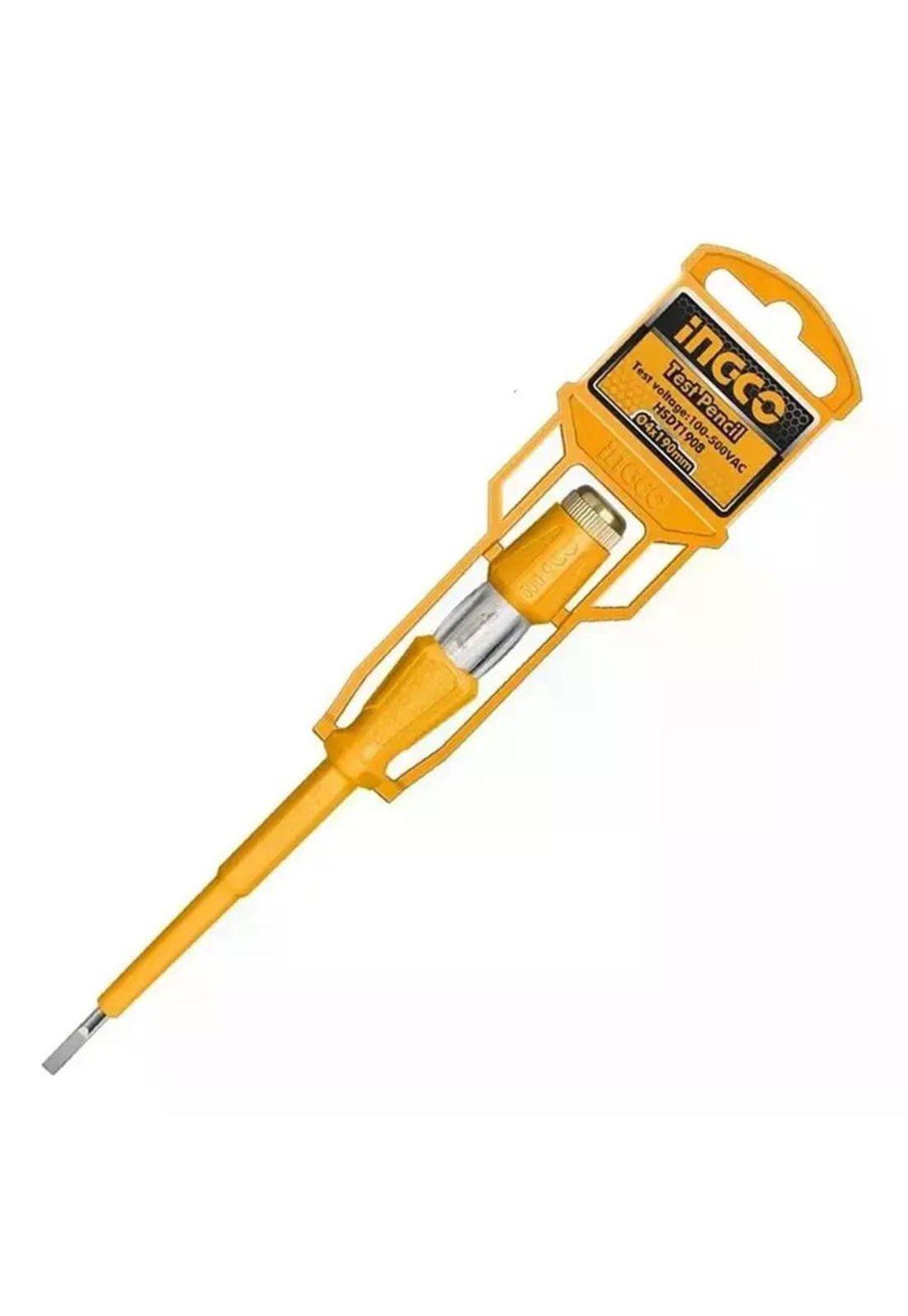 Medidor Detector Probador De Voltaje 100-500v Ingco Destorni Amarillo-0